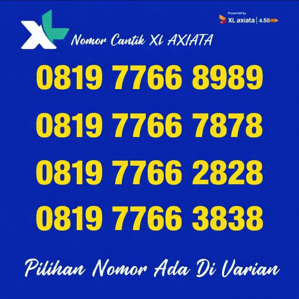 Nomer Cantik Kartu Perdana Nomor Cantik XL Axis Axiata 4G Cantik Rapih Murah  rapih kartu perdana XL