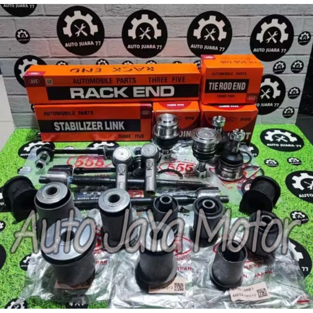 [PAKET KOMPLIT MERK 555] Kaki Kaki Depan Innova 2005-2014 Stabilizer Bushing Arm Ball Joint Tie Rod 
