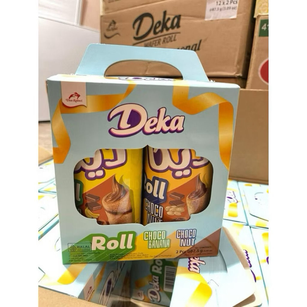 NEW DEALS Deka Wafer Roll Edisi Lebaran 1 Dus ( Isi 12 Pack ) Deka Hampers Lebaran
