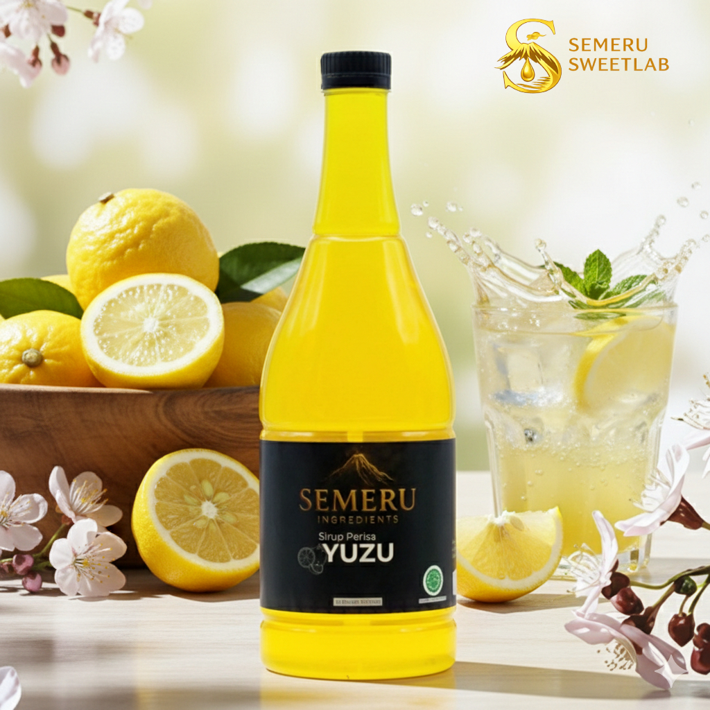 Semeru Sirup - Syrup Yuzu 1000ml - Sirup Minuman Rasa Yuzu