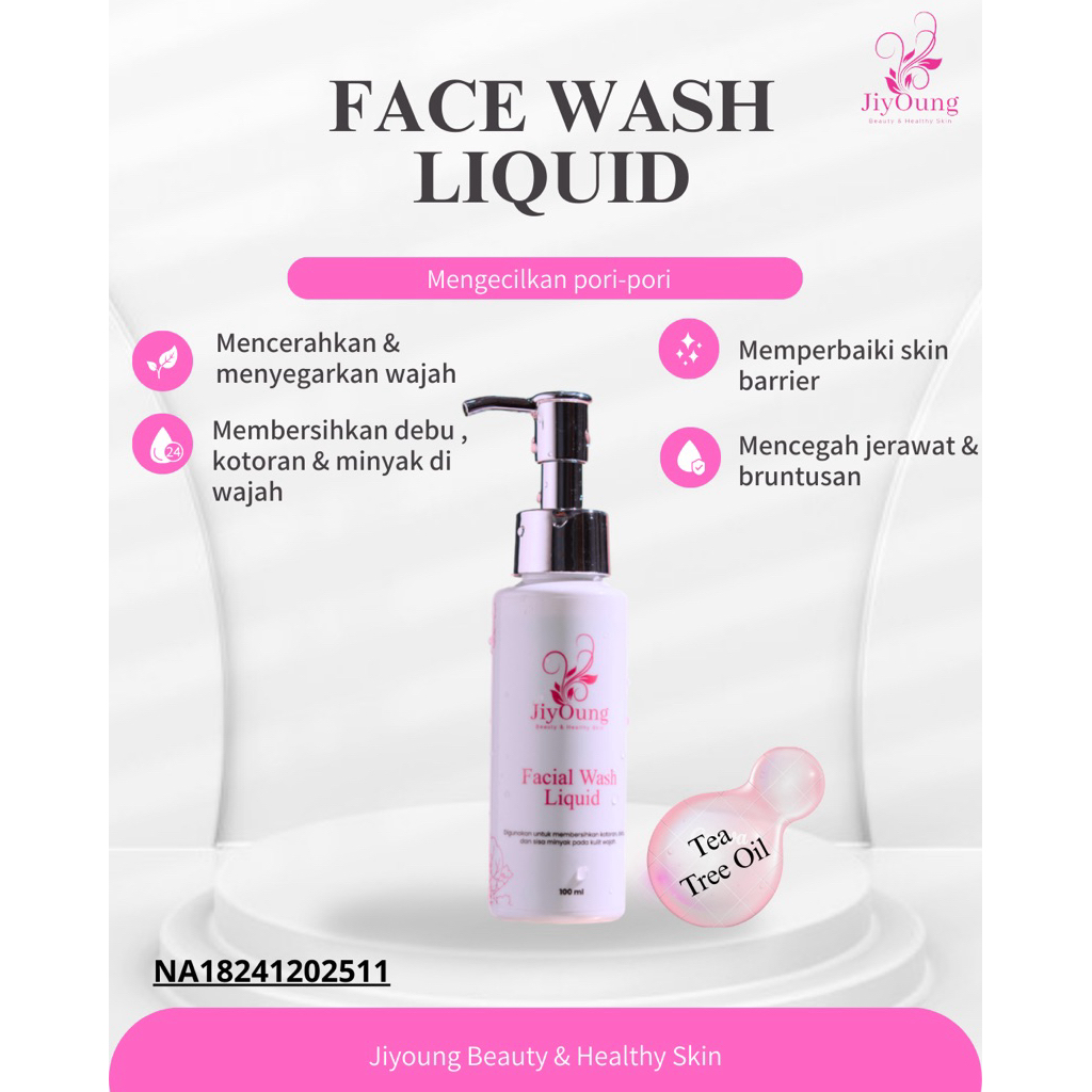 FACIAL WASH LIQUID JIYOUNG BEAUTY LIBRA BEAUTY PAKET JERAWAT BRUNTUSAN CREAM JERAWAT FLEK BEKAS JERA