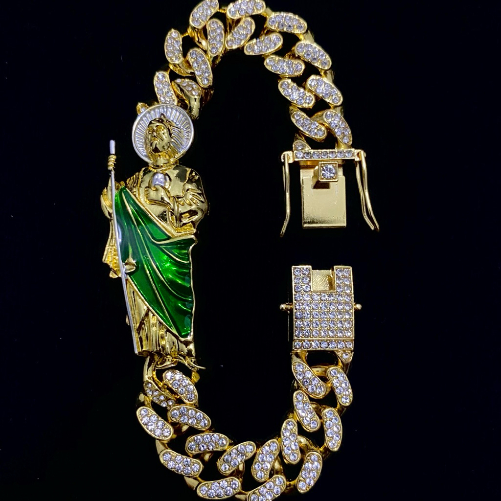 HipHop Bracelet San Judas Cuban Chain Unisex