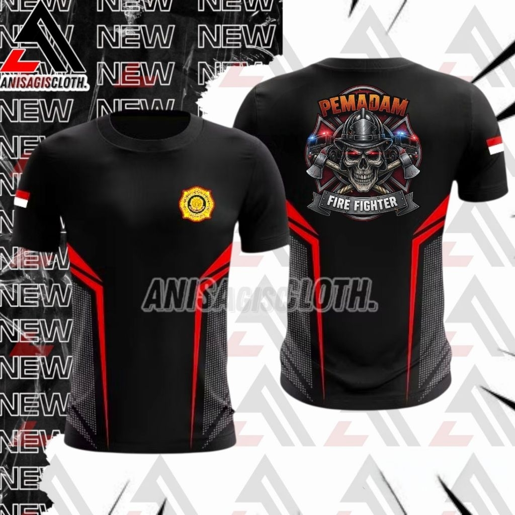 Kaos FIRE FIGHTER 03 || Kaos Jersey FIRE FIGTHER 03 || Kaos Olahraga FIRE FIGHTER 03 new