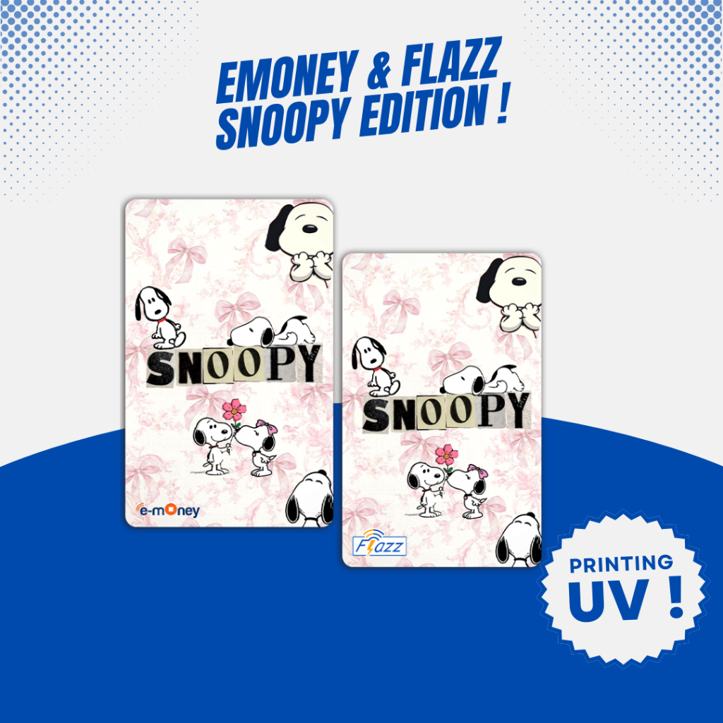Kartu Emoney / Kartu Flazz Gen 2 Edisi Snoopy - Kartu Etoll Mandiri BCA Gen 2 Support NFC