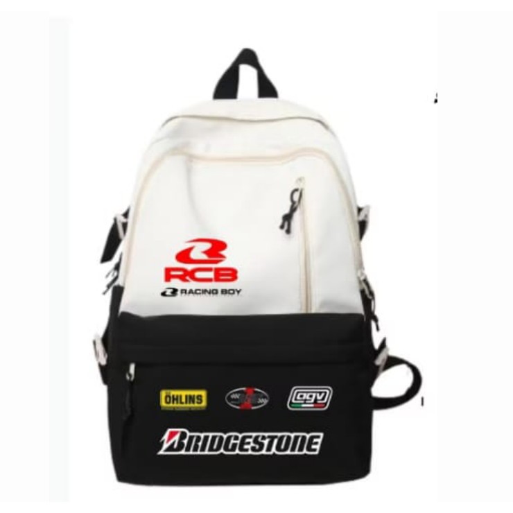 BPT Tas BRT Racing Dengan Motif Balap - Ransel BRT Backpack Kanvas Pria Wanita Sekolah Travel SMP Ta