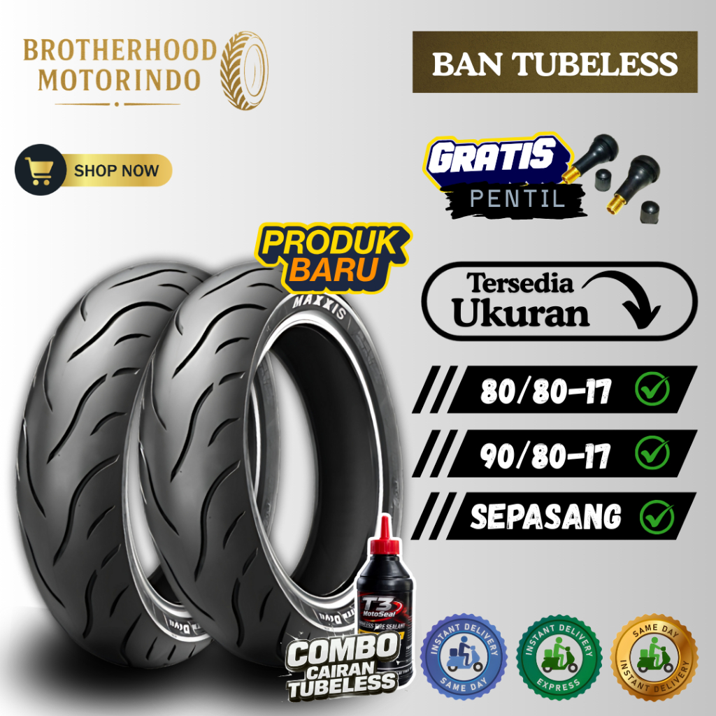 (PAKET SEPASANG) BAN MAXXIS GREEN DEVIL MA-G1 (80/80-17 / 90/80-17) BAN MA G1 RING 17 / BAN MOTOR TU