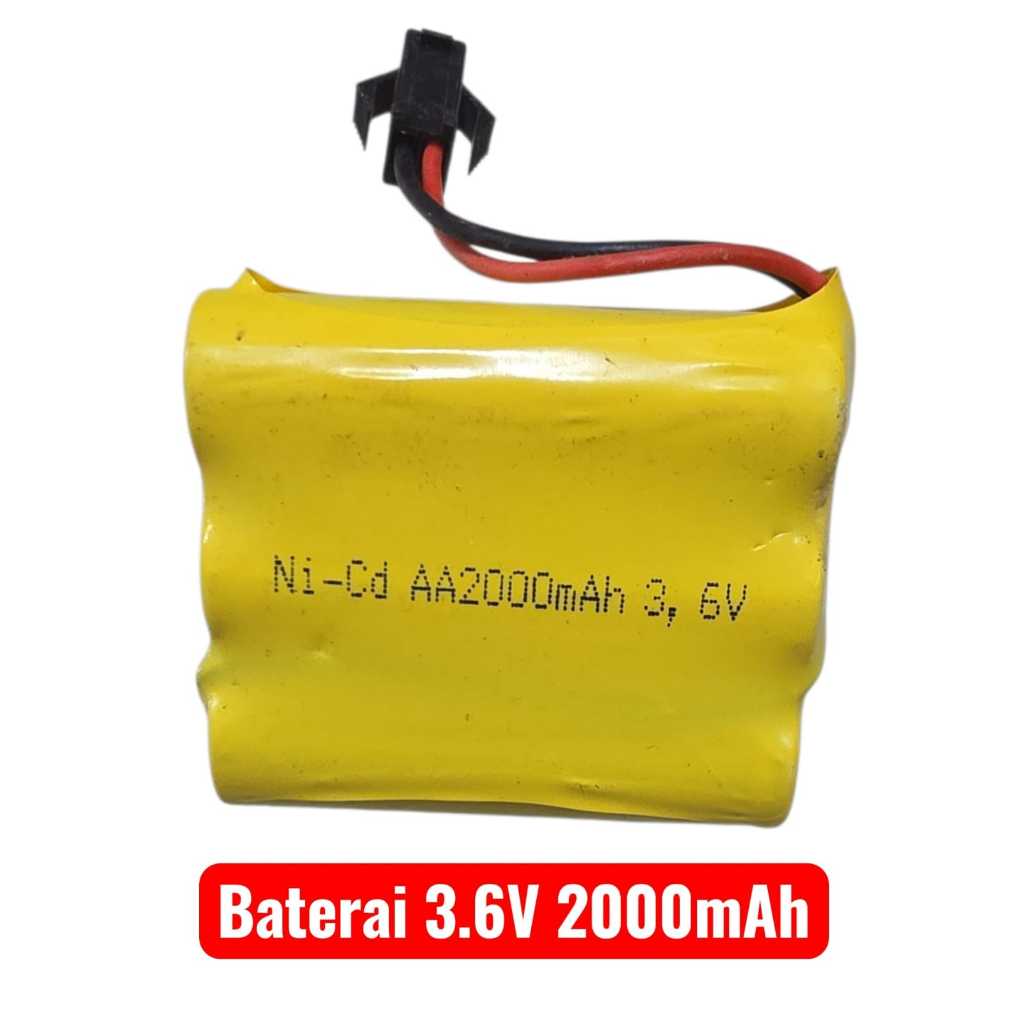 Tahan Lama Batre Baterai Mobil RC 3.6 Volt 2000mAh Batre Cadangan Isi 3 Baterai Remot Remote Control