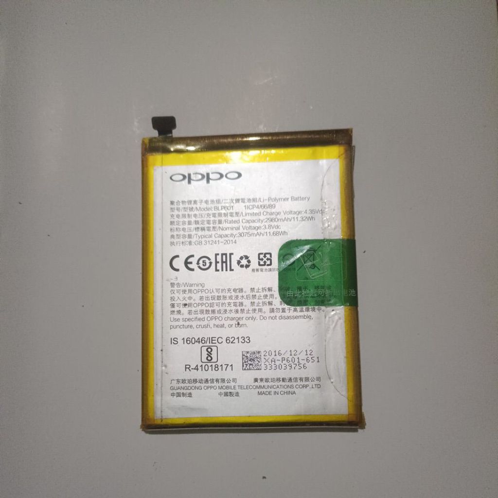 batrei original oppo F1S cabutan tested
