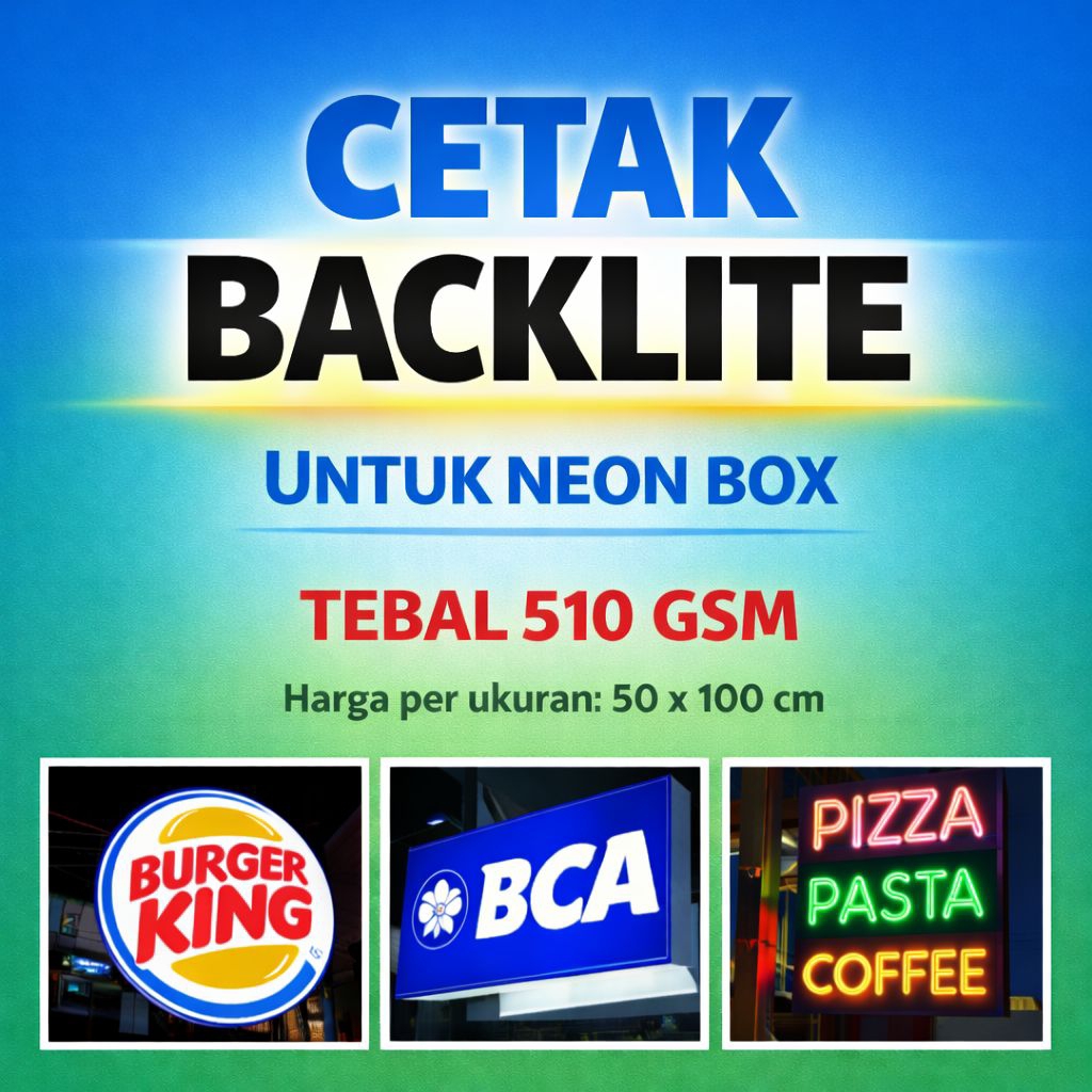CETAK BANNER NEON BOX / BACKLITE