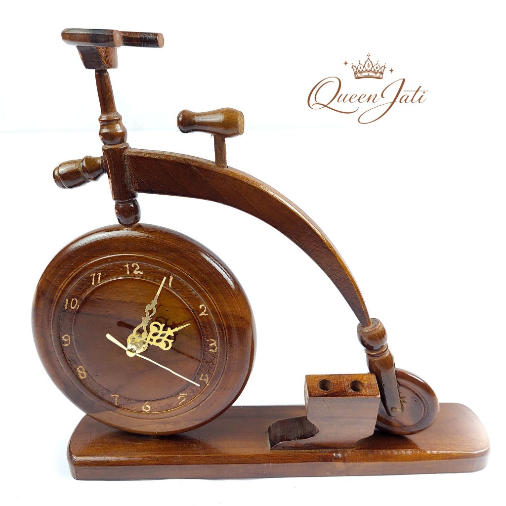 Souvenir Jam Sepeda Kuno Kerajinan Queen Jati