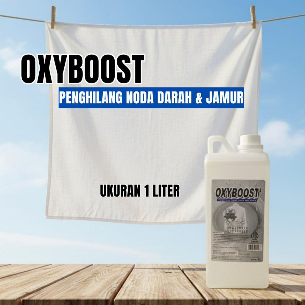 Oxy Boost Pembersih Penghilang Noda Berat Darah Jamur Luntur Ukuran 1 Liter