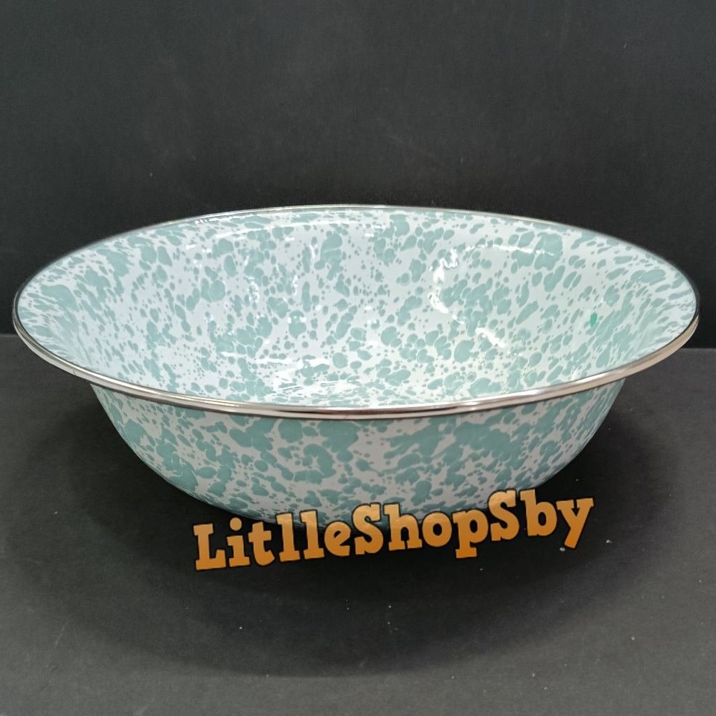 Mangkok Besar Baskom Jumbo 36cm Enamel Tosca Biru Muda Blirik