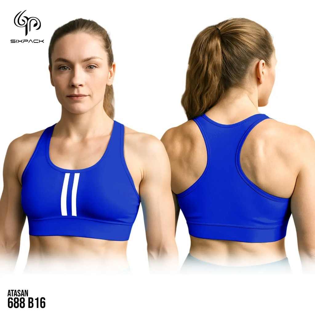 Sport Bra Olahraga Wanita List 2 - Gym Fitness Aerobic Yoga Zumba By Sixpack Kode B16