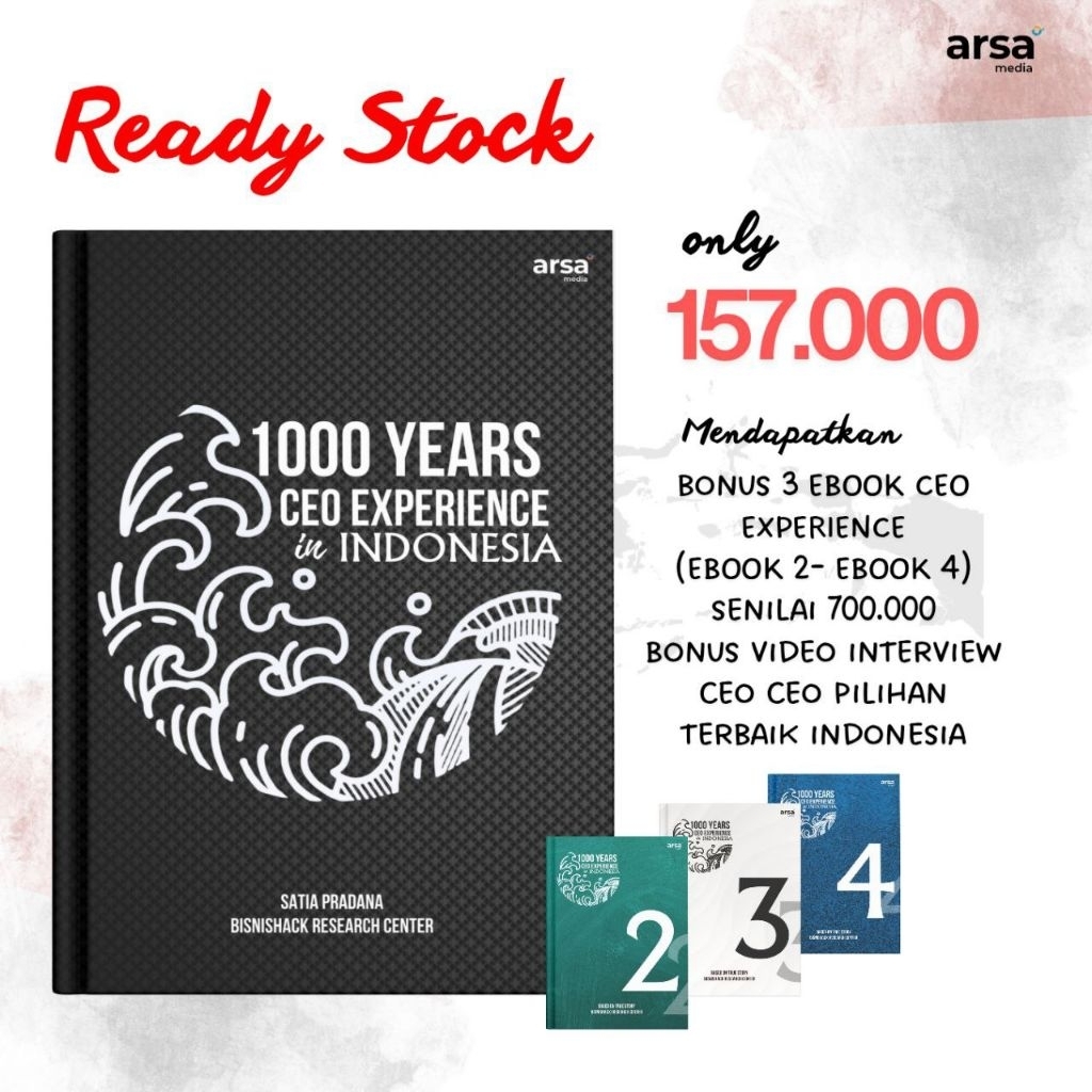 Buku 1000 Years CEO Experience in Indonesia Satia Pradana Bisnishack Research Center Soft Cover