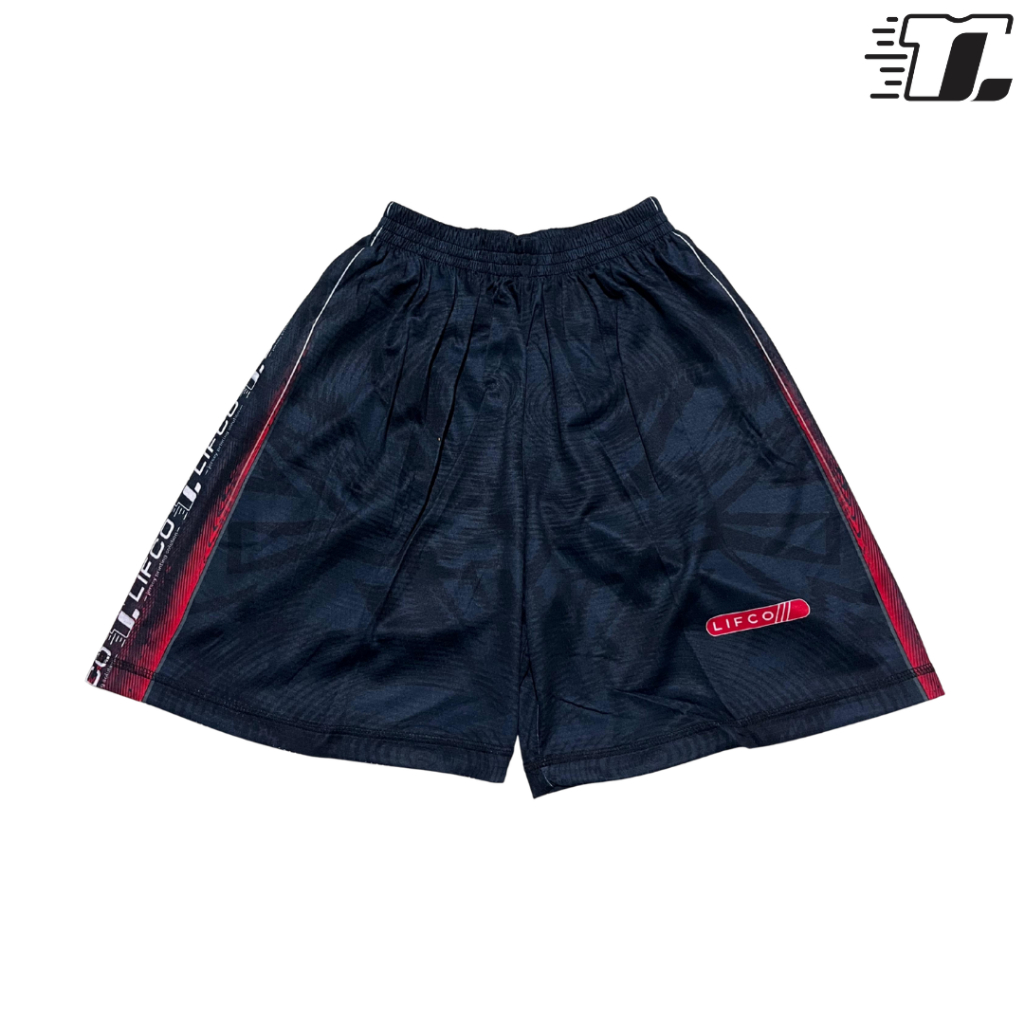 Celana Voli Pria Original Lifco Crofle Hitam Merah | Fullprint Celana Sport Cowok Bahan Crofle