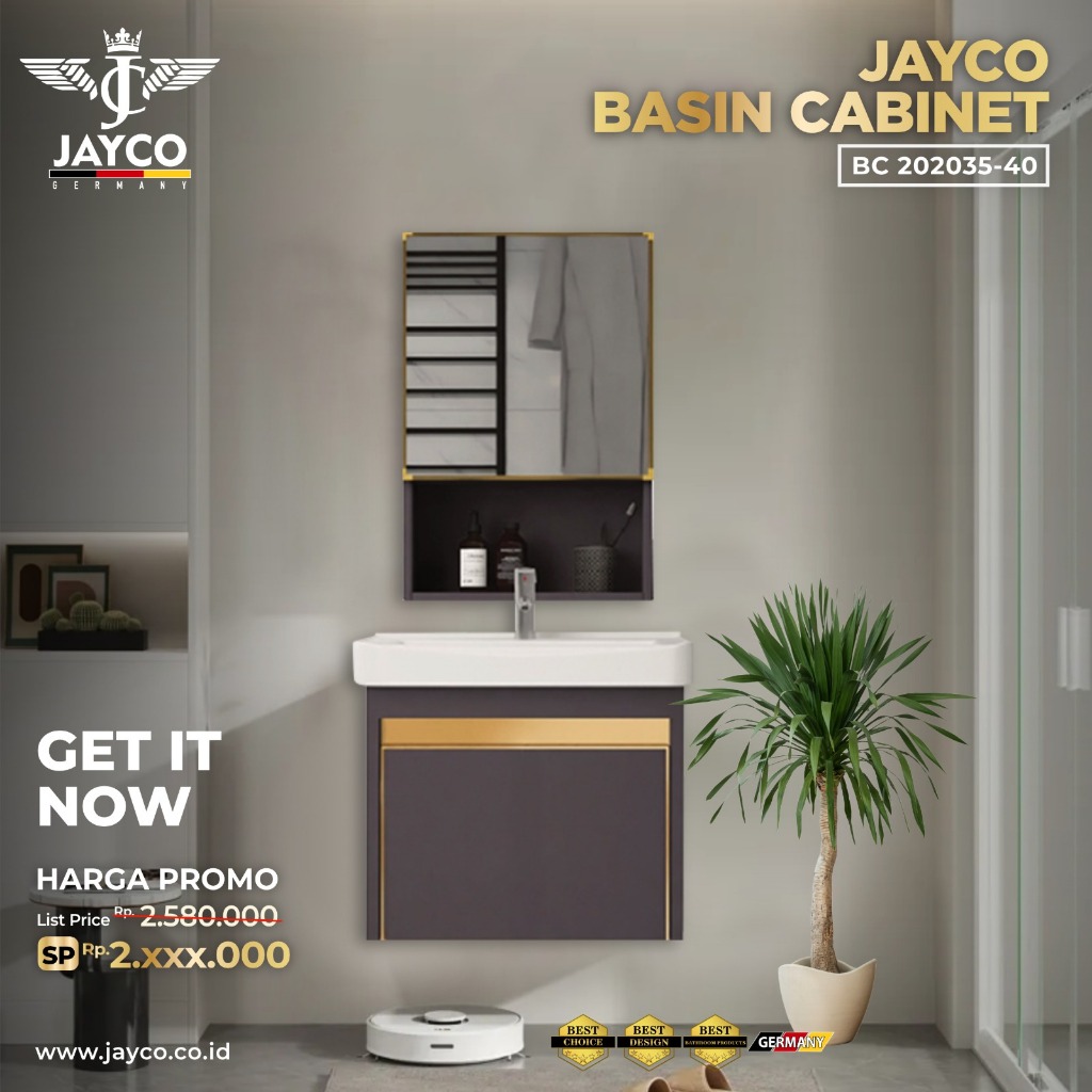 JAYCO Wastafel kabinet kamar mandi set