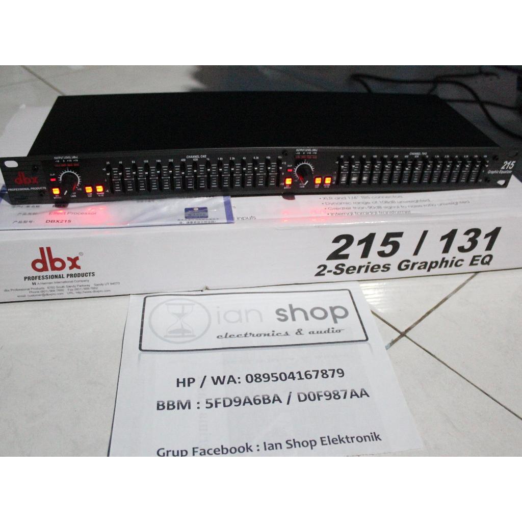 Equalizer DBX215 DBX 215 Grade A 2 x 15 Channel Dual Channel Equalizer DBX Graphic 1U Ori China Warn
