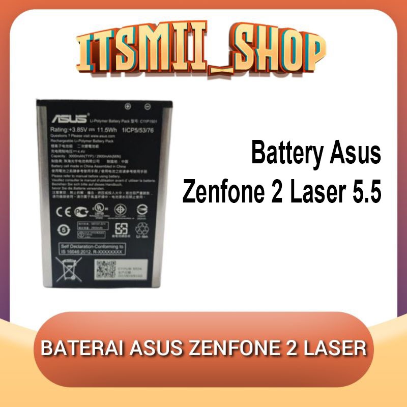 Batre Baterai Battery Asus Zenfone 2 Laser 5.5" ZE550KL | 6" ZE601KL C11P1501