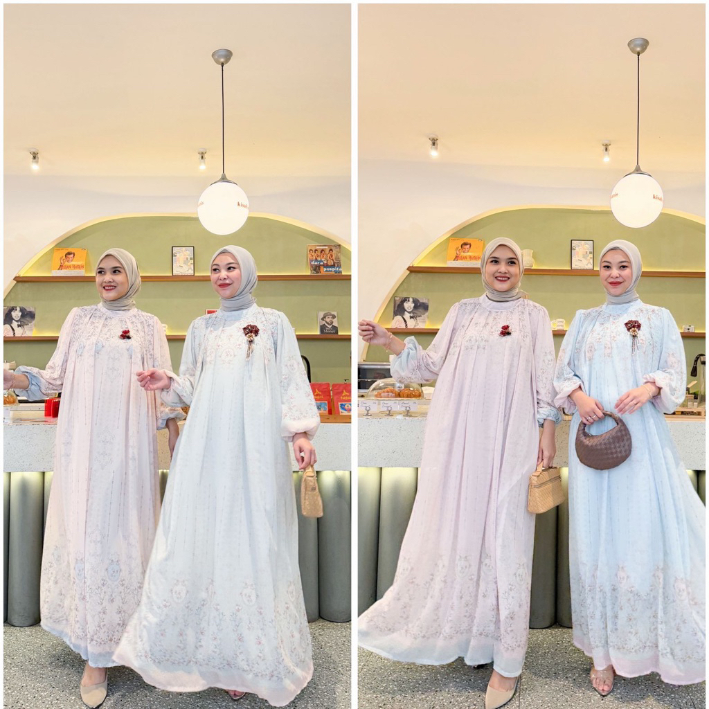 Dress ceruti bunga rempel dada