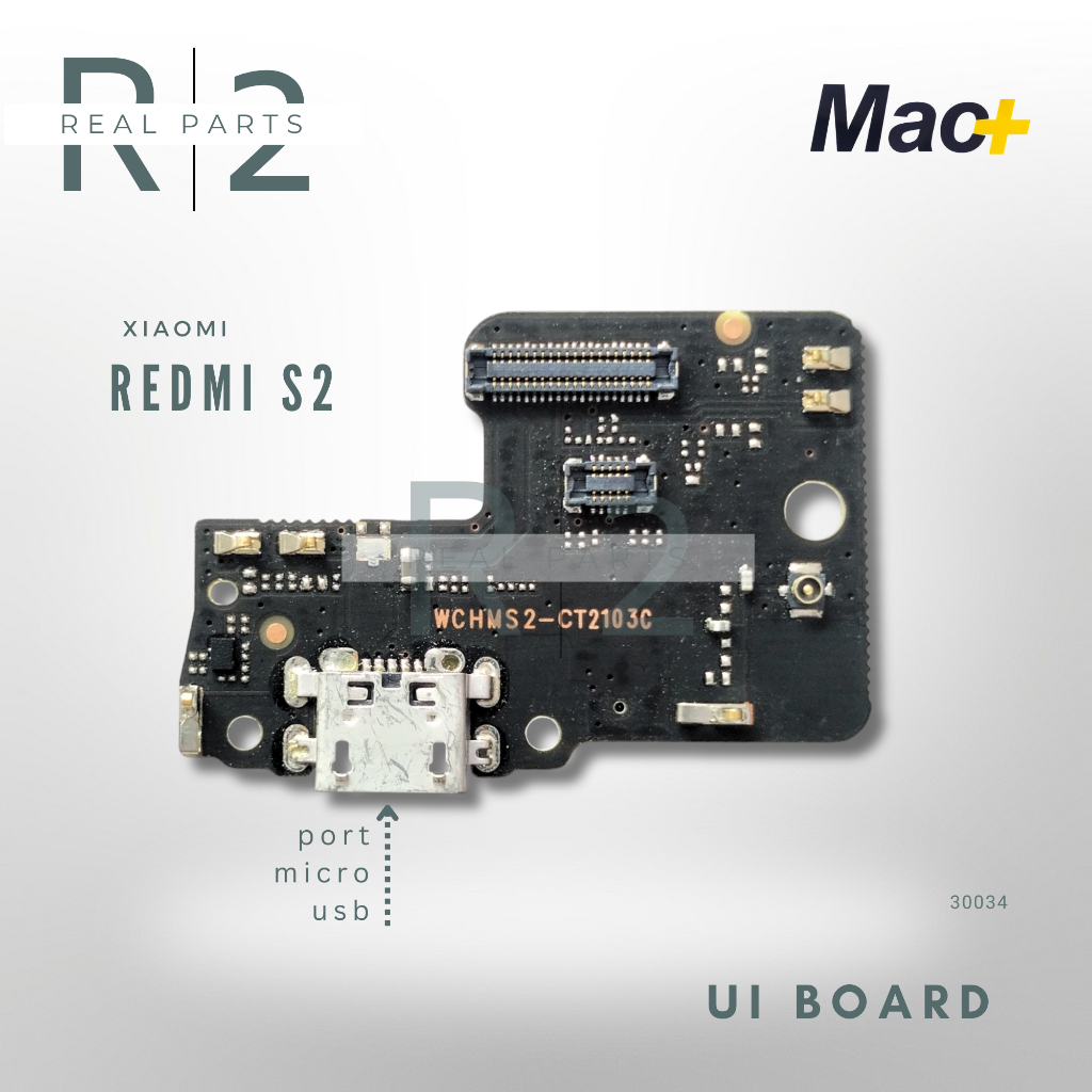 Mac+ Papan Cas Mic +IC Xiaomi Redmi S2 UI Board PCB Charger
