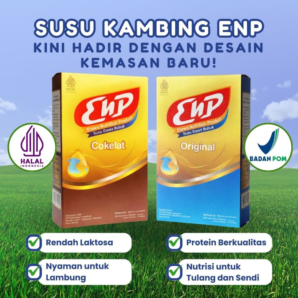 SUSU KAMBING ENP | BPOM HALAL Rendah Lemak untuk Kesehatan Gigi, Sendi dan Tulang