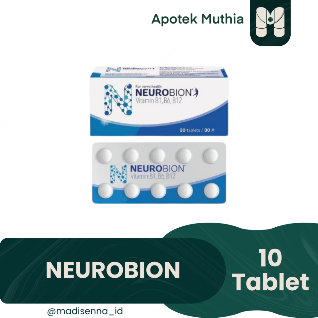 Neurobion Putih 1 Strip @10Tablet (Mengatasi Kesemutan Kebas Vitamin B1 B6 B12)