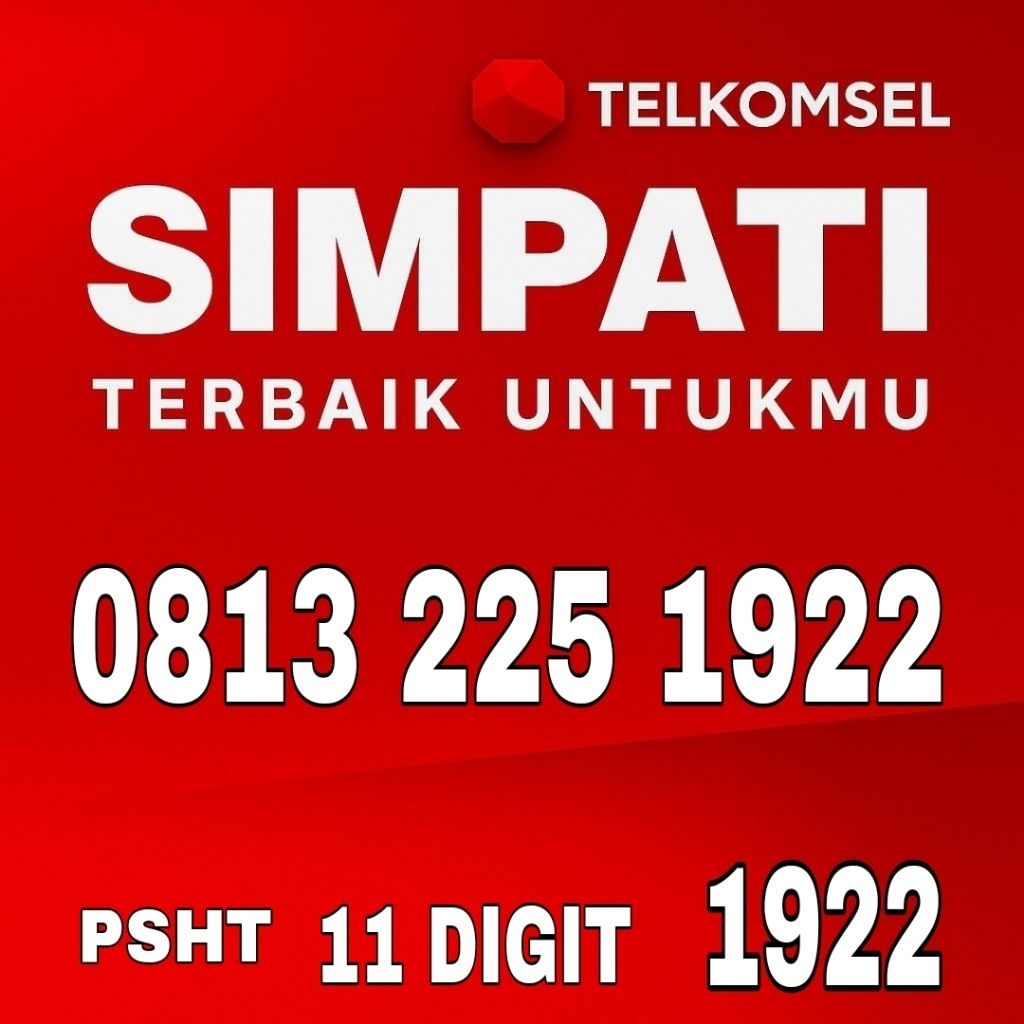 NOMOR CANTIK SIMPATI TELKOMSEL 11DIGIT 11 DIGIT 4G LTE UP TO 5G PSHT 1922