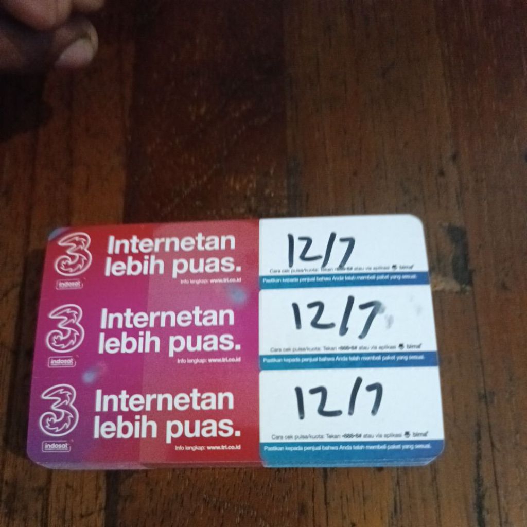 Voucher  Tri Kouta 12GB Masa Aktif 7Hari Nasional - Praktis, Mudah Digunakan, Belaku Se-Indonesia