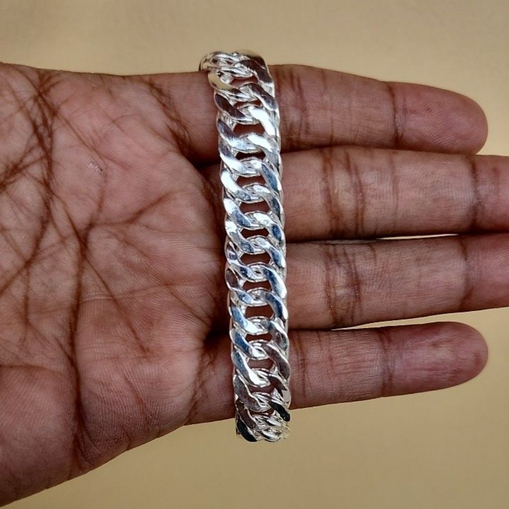 Gelang rantai lipan sisik naga lapis perak