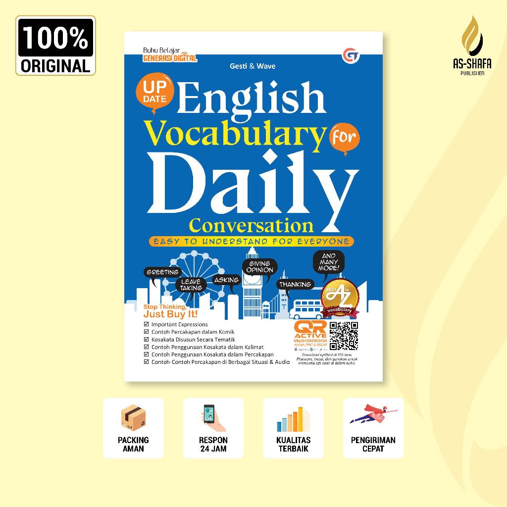 Buku ENGLISH VOCABULARY FOR DAILY CONVERSATION | Kamus Bahasa Inggris untuk Percakapan Sehari-hari K
