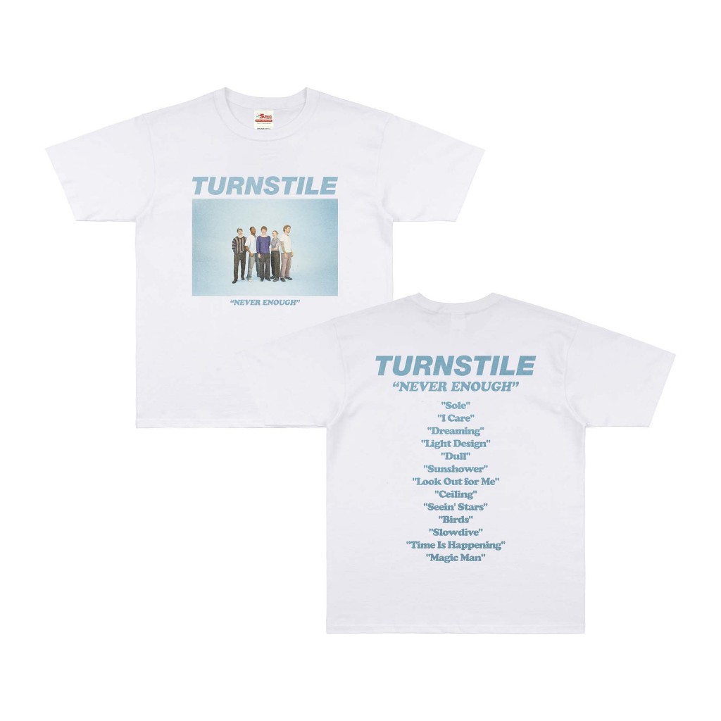 Turnstile - Turnstile never enough album Tshirt White - Kaos Band
