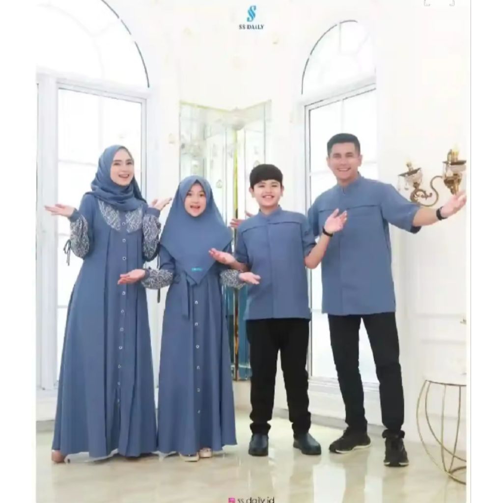 Sofia Gamis Keluarga | Set Couple Busana Muslim Keluarga - Busana Muslim Keluarga | Gamis Keluarga M