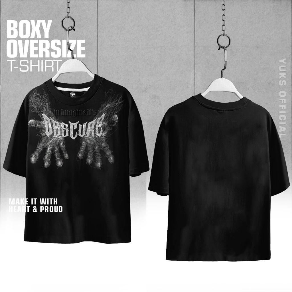 KAOS BOXY OVERSIZE OBSCURE COTTON COMBED 24S YUKS OFF UNISEX PRIA WANITA KAOS KEREN KAOS TSHIRT DIST