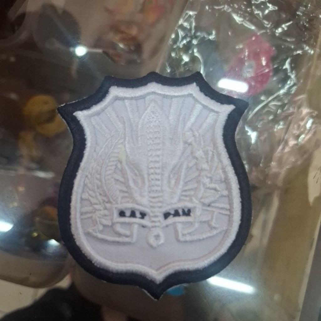 patch bordir timbul kewenangan satpam putih