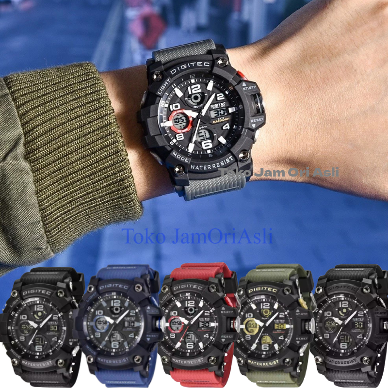 Promo Original JAM TANGAN PRIA DIGITEC DA 2125 / DA-2125T DA2125T WATERPROOF GARANSI RESMI 1 TAHUN