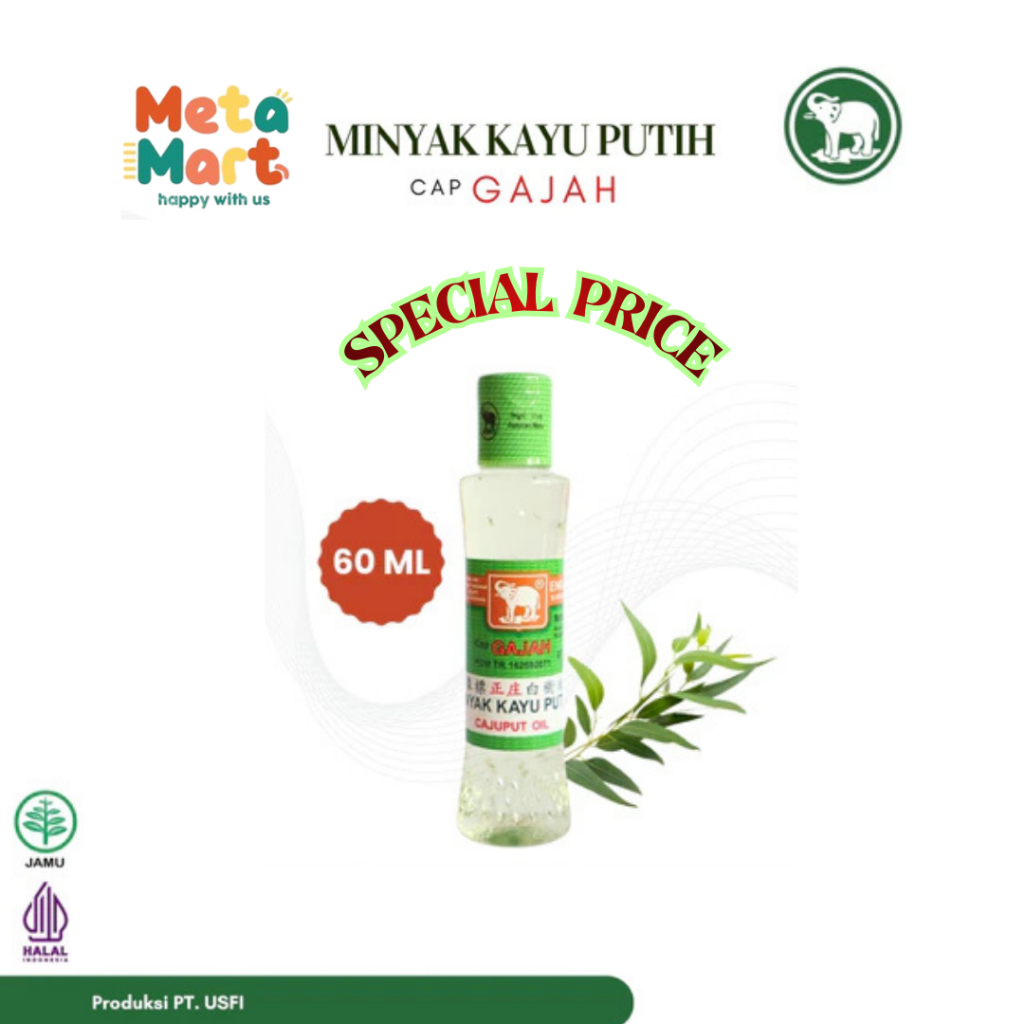 Minyak Kayu Putih Cap Gajah 60ml Asli | Redakan Masuk Angin | Special Price