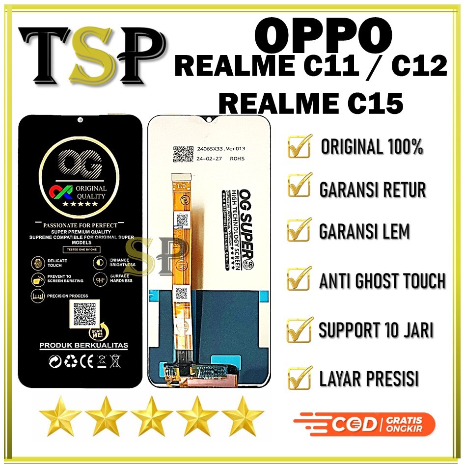LCD TOUCHSCREEN OPPO REALME C11 / REALME C12  / REALME C15 ORIGINAL 100%