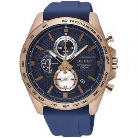 Seiko Chronograph SSB290P1 Blue Pria Original