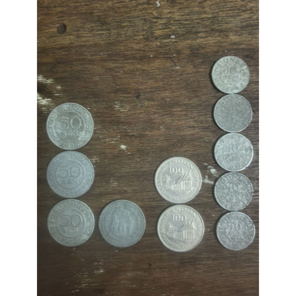 Borongan uang Kuno Original Indonesia ada 4 Macem Buat Kolektor koleksi.