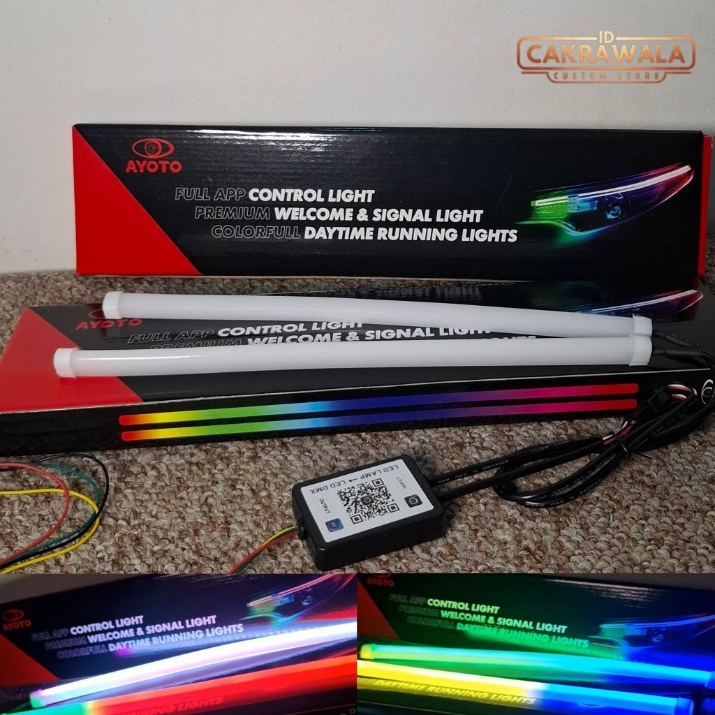 DRL ALIS RGB PREMIUM - DRL ALIS KONEKSI BLUETOOTH WELCOME LIGHT SEIN RUNNING 200+ MODE
