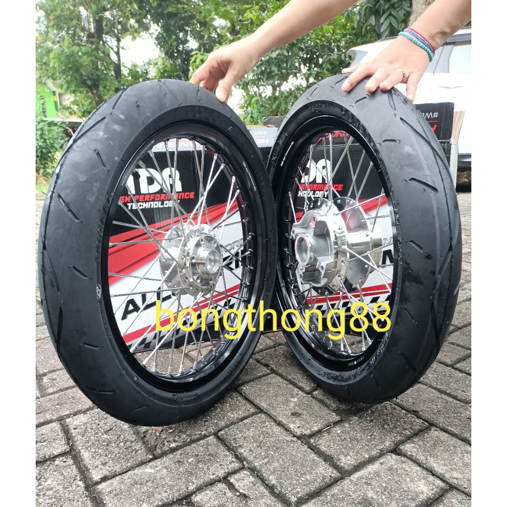 sepakat velg tdr racing 160 185 17 tiger revo plus ban primax sk01 90/80+90/80 17 bonus ban dalam