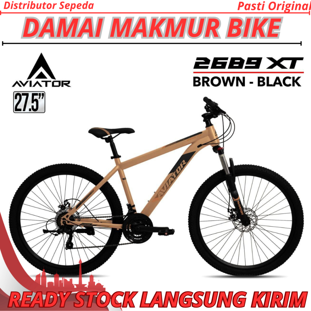 Sepeda Gunung Mtb  27,5  Aviator 2689 XT Fork Lock