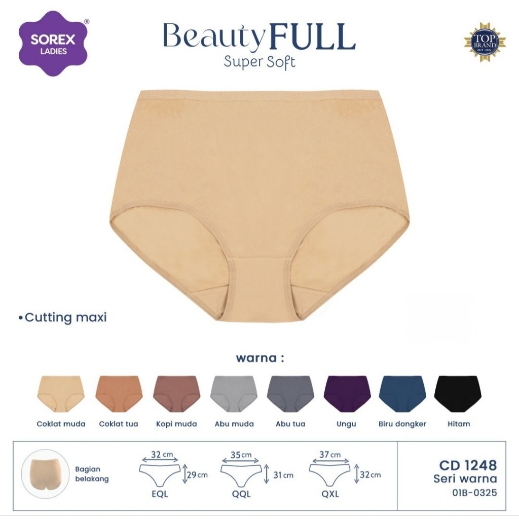 [ZDS] 3/6 PCS CD SOREX 1248 QQL - CELANA DALAM WANITA SUPER JUMBO BAHAN SUPER SOFT CD WANITA CEWEK X