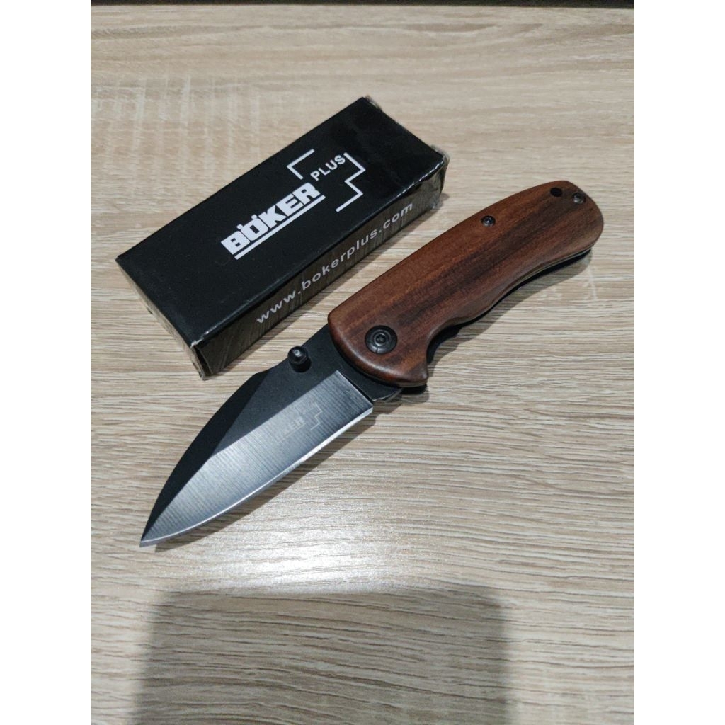 Pisau Lipat Boker Plus 6 cm Kokoh Tajam Pisau Saku