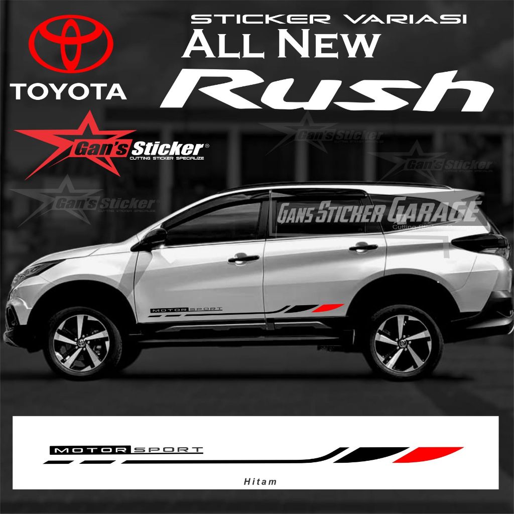 Toyota Rush 2024 2025 Cutting Sticker Variasi Pintu All New toyota Rush