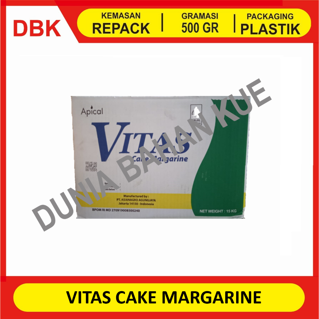 VITAS CAKE MARGARIN - REPACK 500 GR / MARGARINE VITAS CAKE