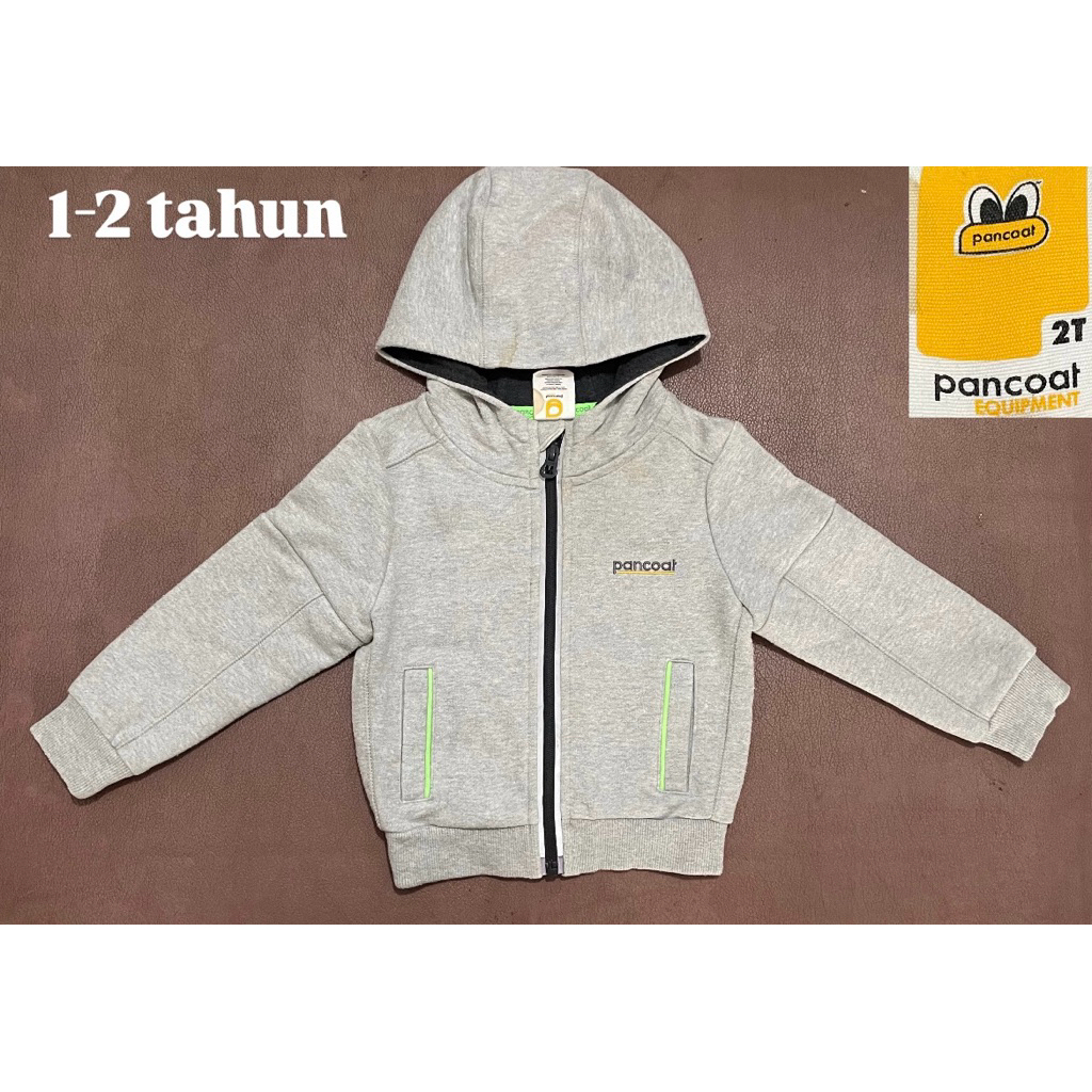 Outerwear Hoodie Pancoat Anak Laki-Laki Usia 1-2 Tahun / OOTD Anak Cowok Kekinian / Luaran Anak Cowo