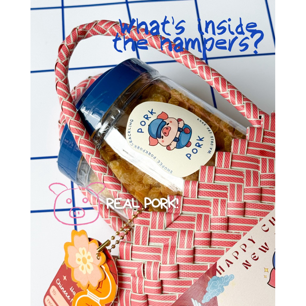 Hampers Imlek Pork Pork Crackling - Chinese New Year Hampers Kerupuk Kulit Babi Lemak Premium 600 ml