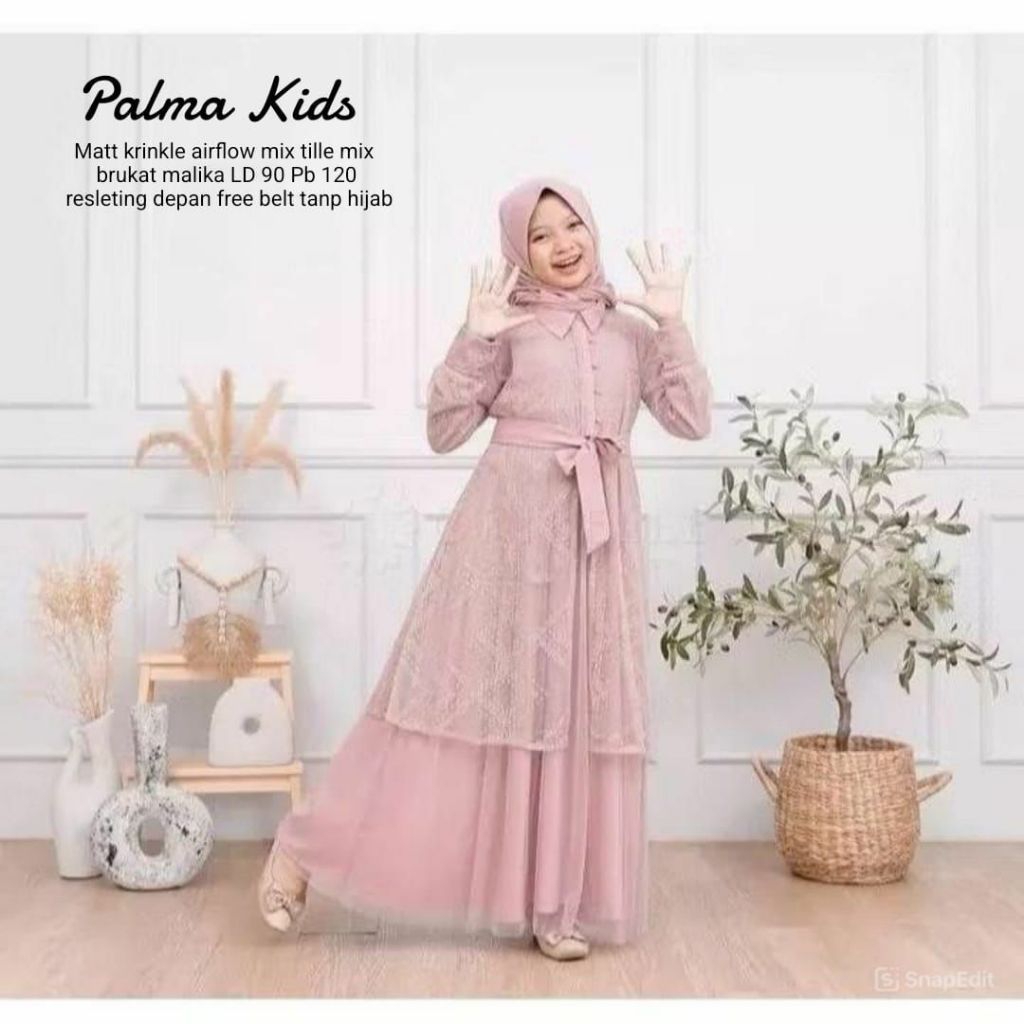 PALMA KIDS DRESS TILE SANARA SET MAXY Olive Set Kids