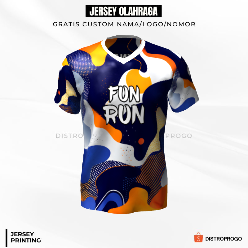 Kaos Jersey Fun Run Bahan Dryfit Bisa Custom - 300